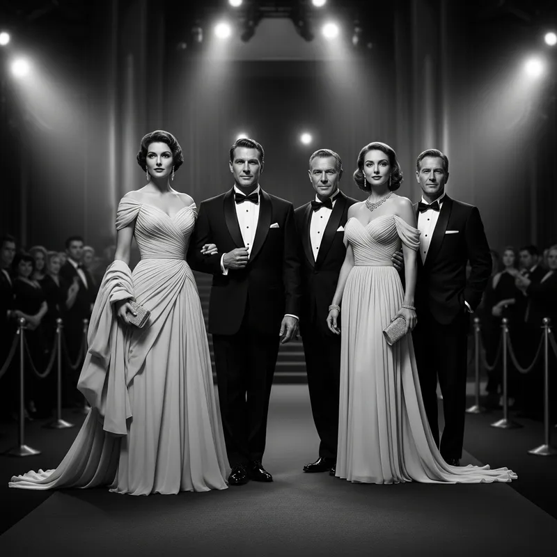 Classic Hollywood Red Carpet Glamour | Famous Stars & Elegance