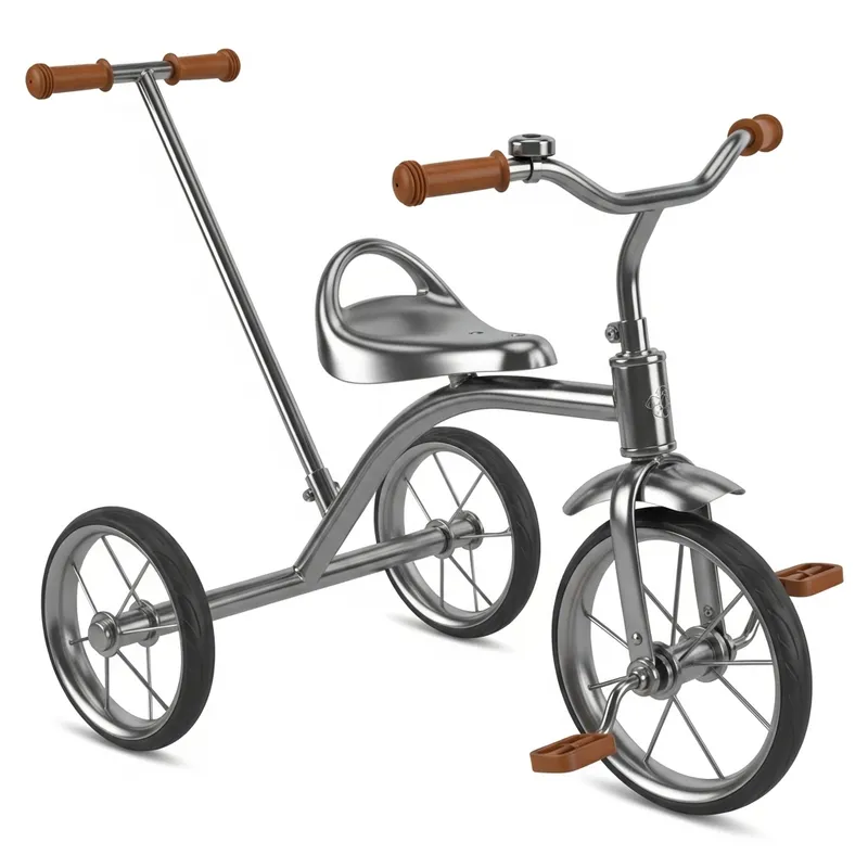 Antiquated Iron Baby Tricycle - Vintage Three-Wheel Design