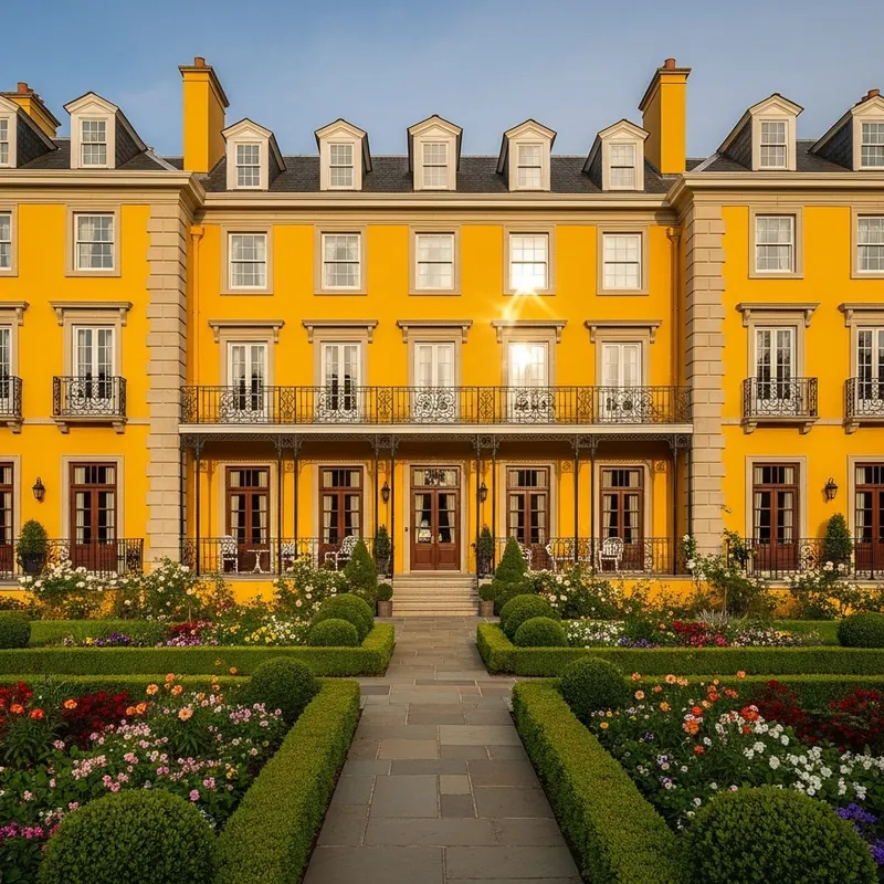 Luxurious Yellow House Similar to a Hotel Luxurious Yellow House Similar to a Hotel
