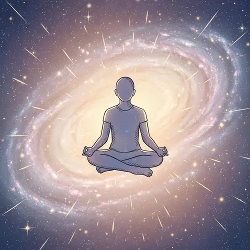 Spiritual Self Meditation Doodle | Tranquil Cosmic Art