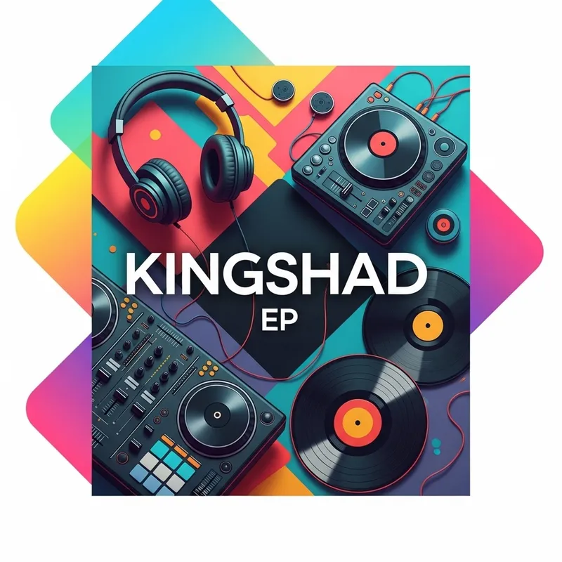 KingShad EP Cover Art | Modern, Bold Design with Vibrant Colors