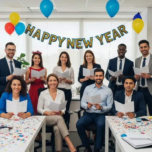 Multicultural Chartered Accountant Firm Celebrating New Year