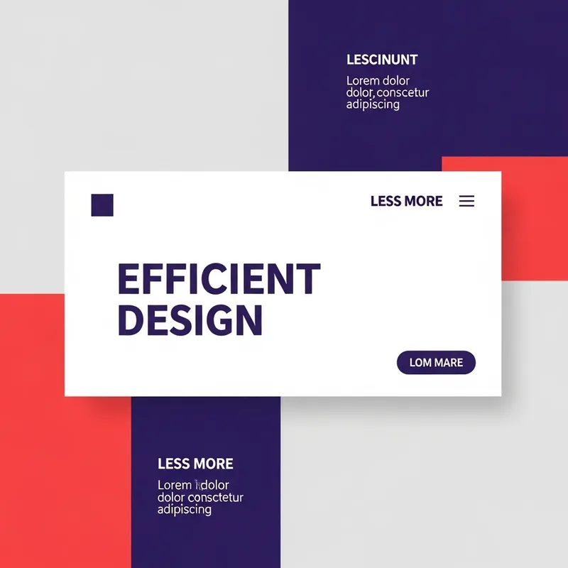 Efficient Minimalistic Design in Bold Colors