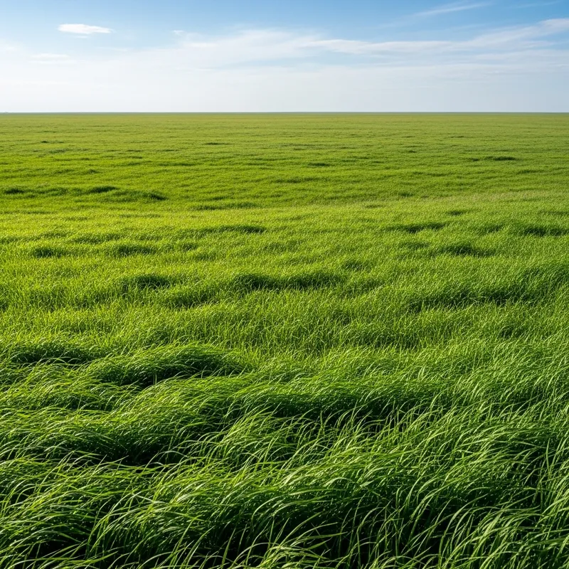 Lush Green Grass Flatlands | Natural Beauty