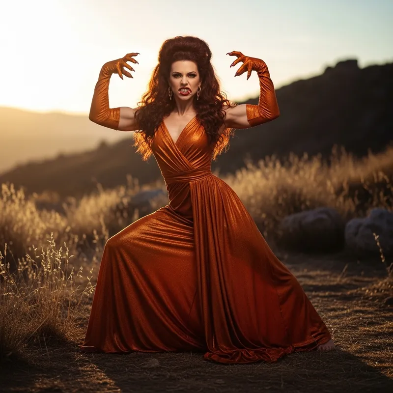 Elegant Cecilia Lion Pose - Fierce Lioness Stance