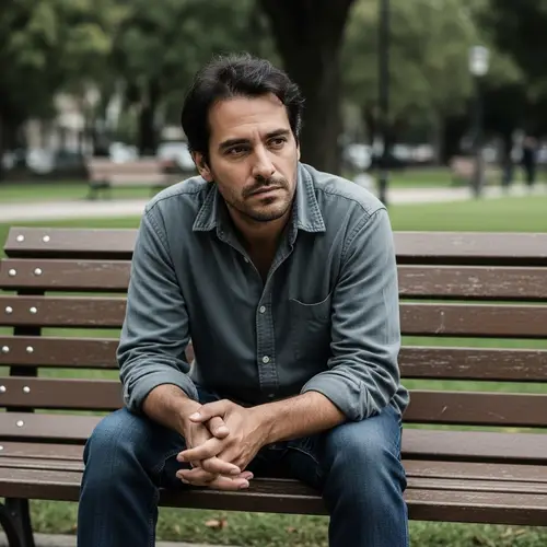 Melancholic Hispanic Man: A Visual Reflection