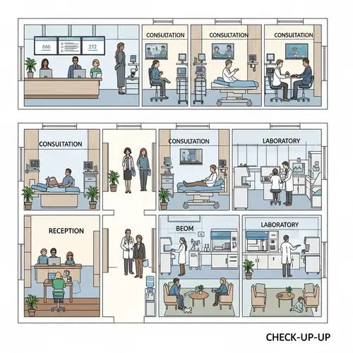 Hospital Check-Up Procedure Blueprint - Layout for Efficient Patient Care