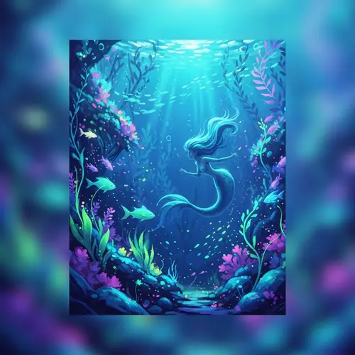 Mesmerizing Underwater World with Mystic Mermaid - Digital Art