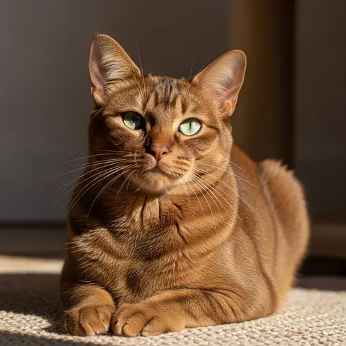 Beautiful Brown Colored Cat - Serene and Luxurious