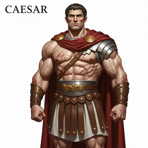 Muscular Character Caesar - Strength Visualization