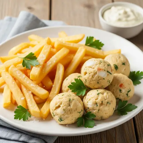 Delicious Fish Balls with Crispy Fries Recipe