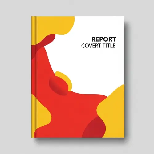 Professional A4 Landscape Report Cover Page Design