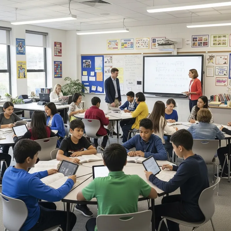 Engaging Modern Educational Setting | Diverse Students & Teachers