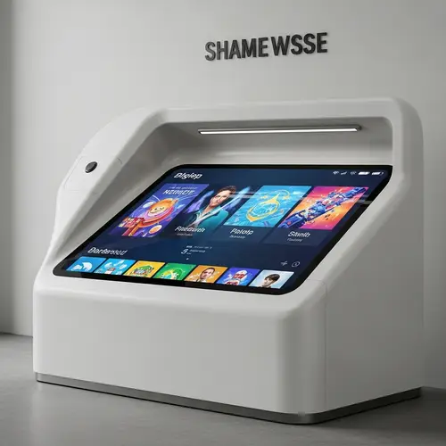 Modern Digital Showcase Area Embedded in Wall