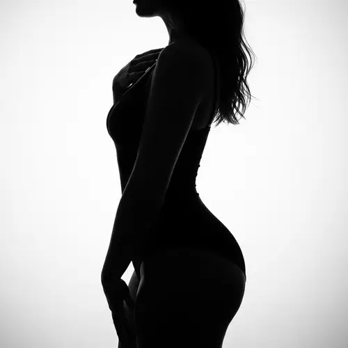 Elegant Nude Female Body Silhouette Art