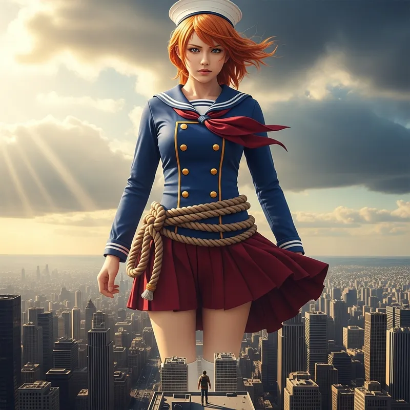 Giantess Nami Crushes Person Under Her Feet