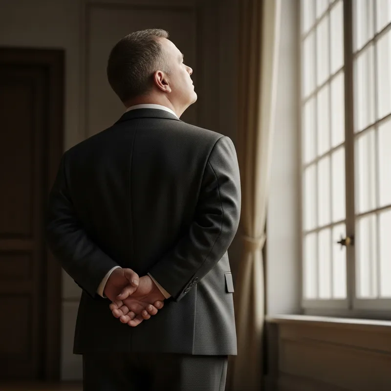 Stout Elderly Man with Short Brown Hair | Dignified Posture Stout Elderly Man with Short Brown Hair | Dignified Posture