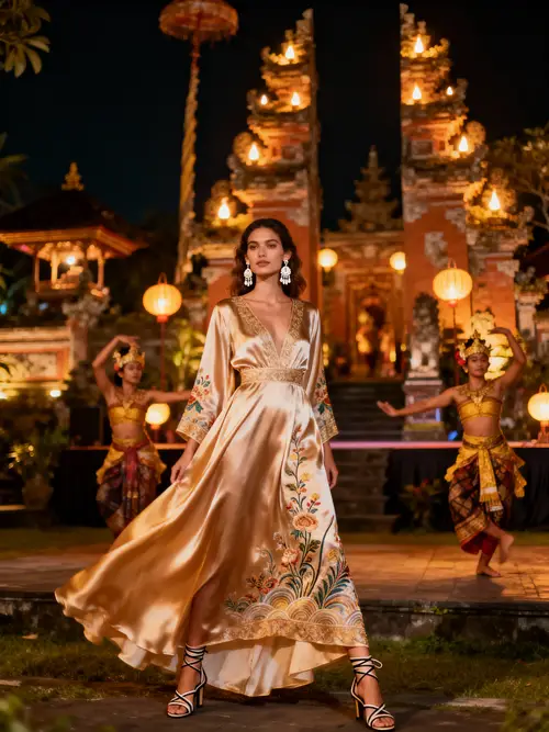 Evening Resort Attire at Balinese Dance Performance