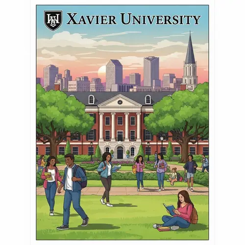 Xavier University of New Orleans Poster - Campus Life and Skyline Views