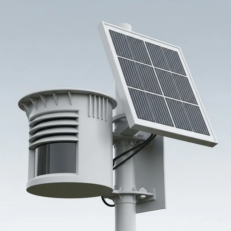 3D Forest Fire Sensor Model with Solar Panel 3D Forest Fire Sensor Model with Solar Panel