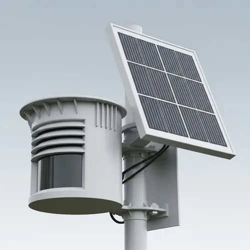Forest Fire Sensor & Solar Panel 3D Model