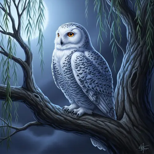 Majestic Owl in Ethereal Fantasy Art