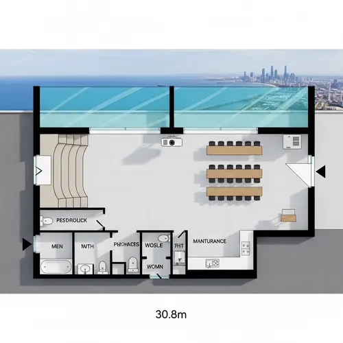 Modern Conference Room Design at 30.8-meter Level
