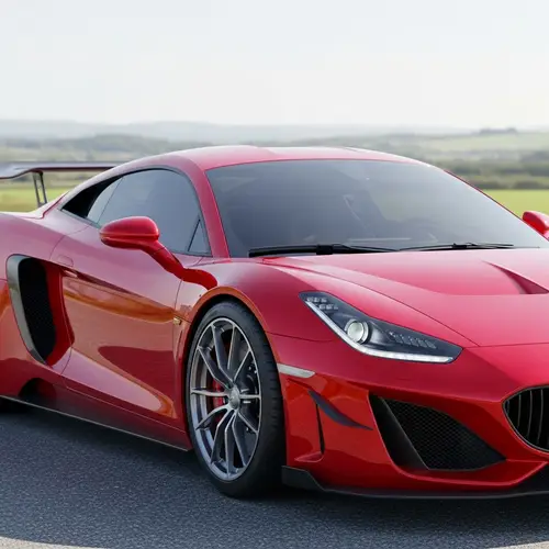 Luxury Red Supercar | Aerodynamic Design & Alloy Wheels