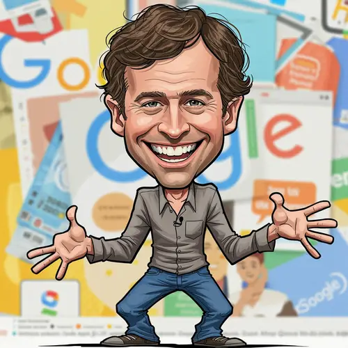 Larry Page Caricature Art Online