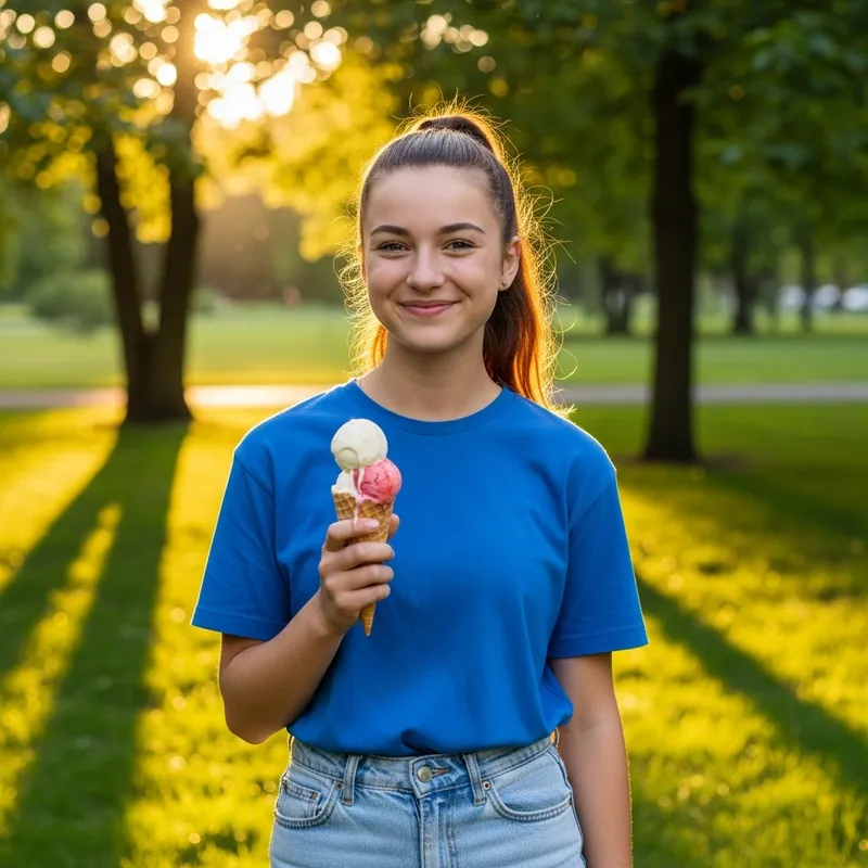 Smiling Girl in a Park