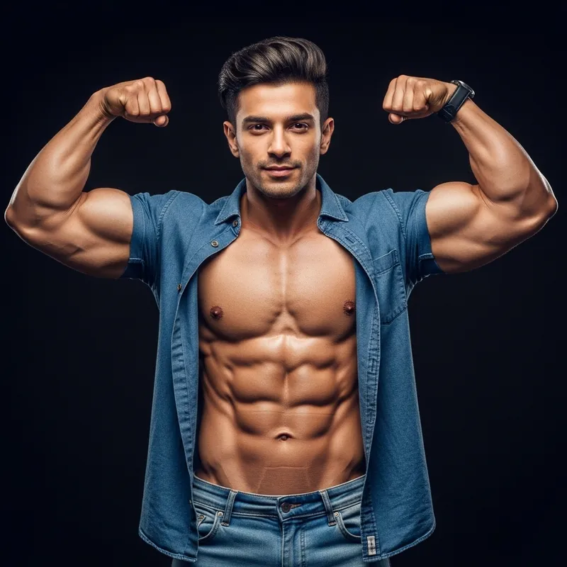 Handsome Muscular Man: Fitness and Style Handsome Muscular Man: Fitness and Style