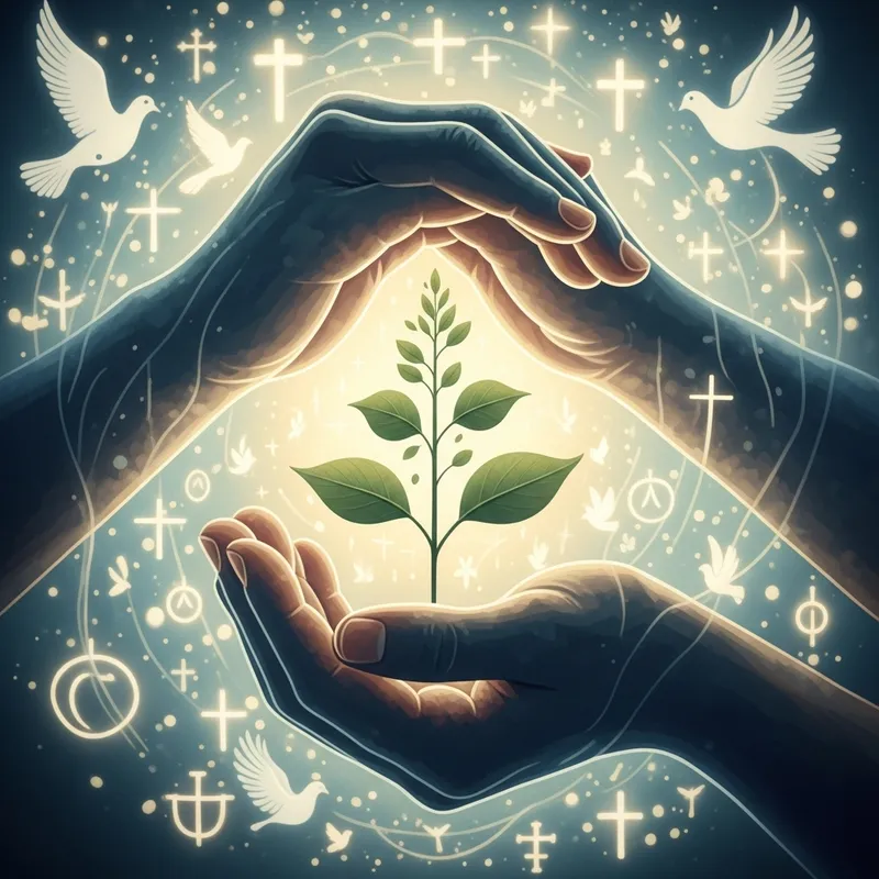Stewardship and Spiritual Symbol: Growth and Serenity Illustration