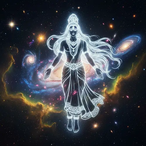Un Dios: Ethereal Deity in Cosmic Light