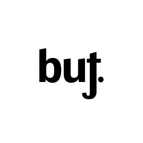 Unique 'But' Typography Design | Modern Sans Serif Font