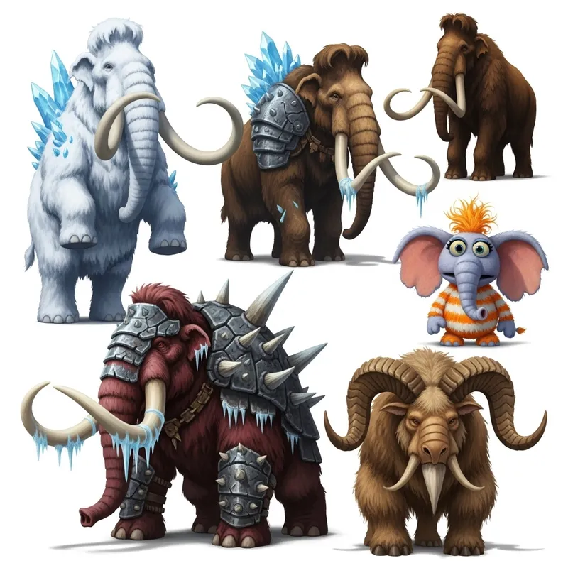 Mamoswine, Mammothmon, Gammoth & More: Ice Age-Style Creatures