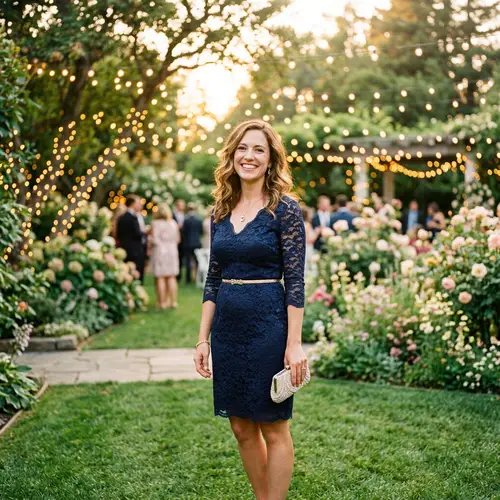 Elegant Wedding Guest Portraits in Blooming Gardens