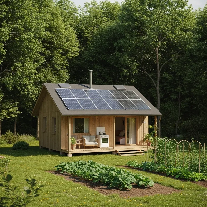 Sustainable and Minimalistic Cabin in Green Forest Sustainable and Minimalistic Cabin in Green Forest