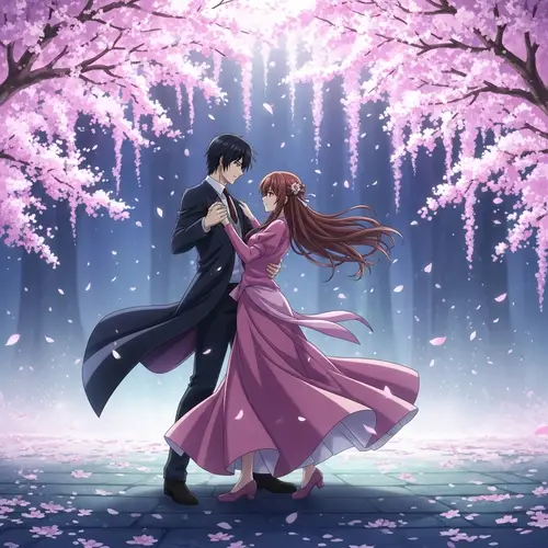 Graceful Anime Style Couple Dancing | Romantic Scene