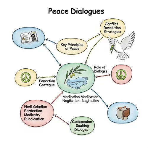 Peace Dialogues Mind Map: Strategies, Principles & Mediation