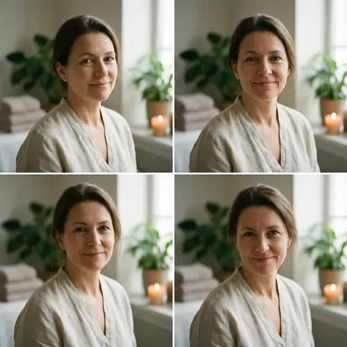 Serene Headshots of a Skilled Massage Therapist