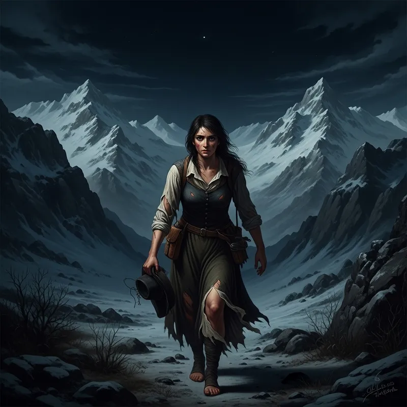 Desperate Journey: Woman Searches for Missing Partner in Snowy Mountain Night Desperate Journey: Woman Searches for Missing Partner in Snowy Mountain Night