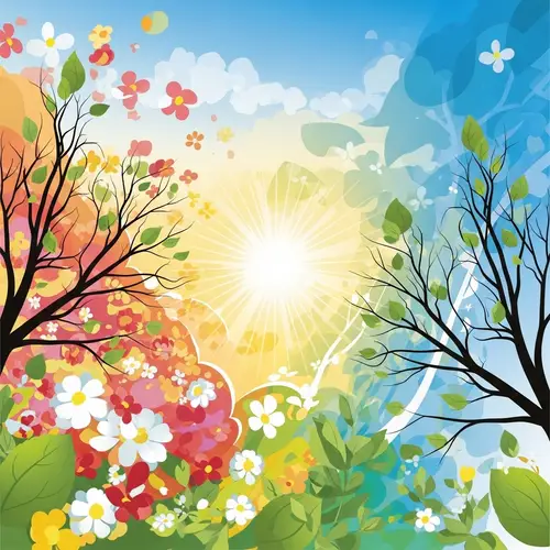 Springtime Abstract Art: A Colorful Renewal