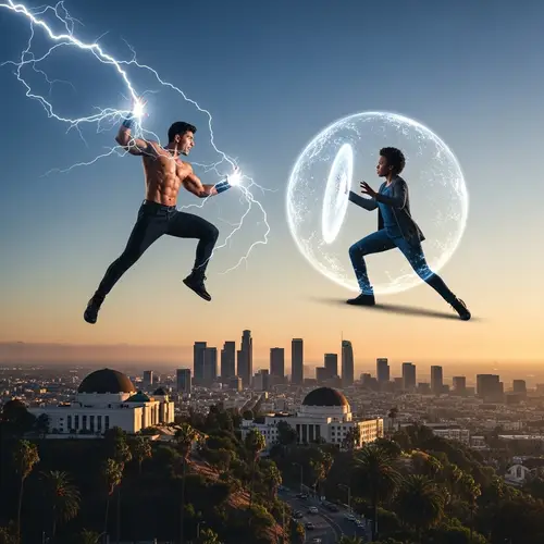 Epic Clash in the Los Angeles Sky