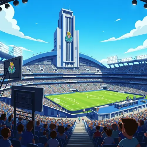 Vibrant FC Porto Stadium | Animated Cartoonish Representation