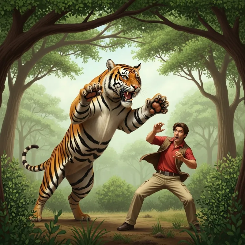 Intense Tiger Attack: Survival in Jungle Intense Tiger Attack: Survival in Jungle