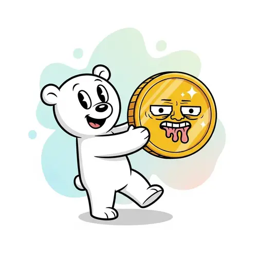 Polar Bear Meme Coin Character Art | Whimsical Cartoon Style