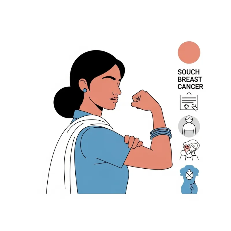 Minimalistic Academic Vector: South Asian Breast Cancer Patient