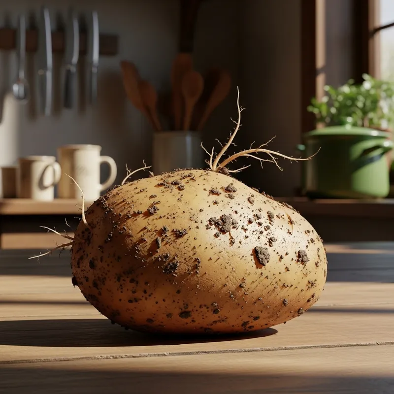Hyper-Realistic Potato Image for Your Kitchen