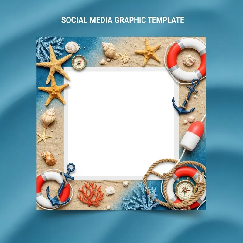 Marine Graphics Template: Natural Water & Boat Design