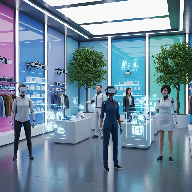 Futuristic Virtual Store - Explore High-Tech Shopping